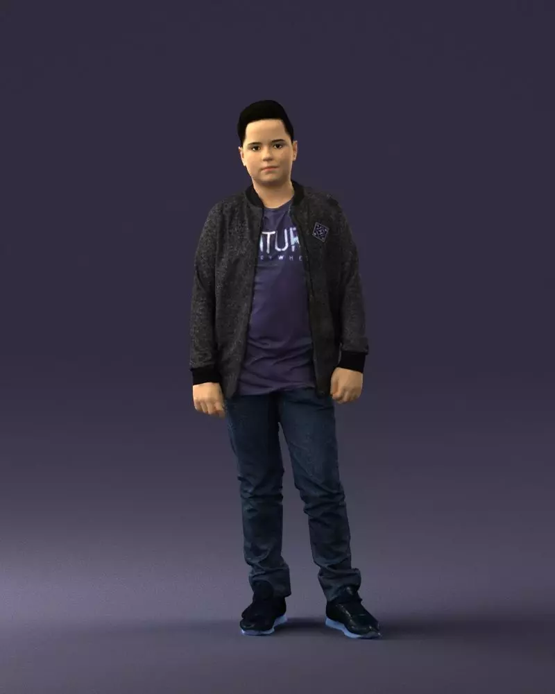 Boy in jeans and sweater 0471 3D model_0