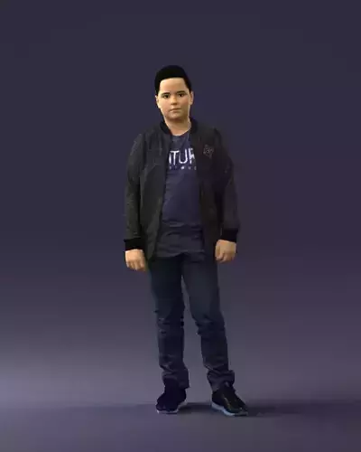 Boy in jeans and sweater 0471 3D model