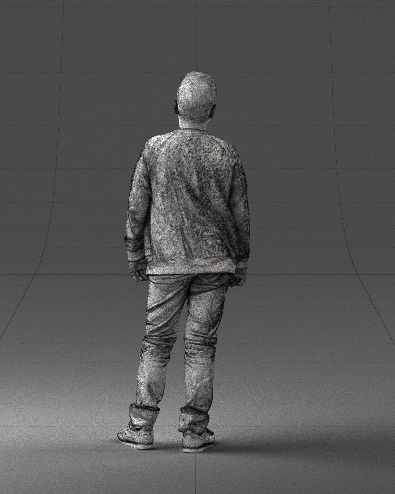 Boy in jeans and sweater 0471 3D model_20