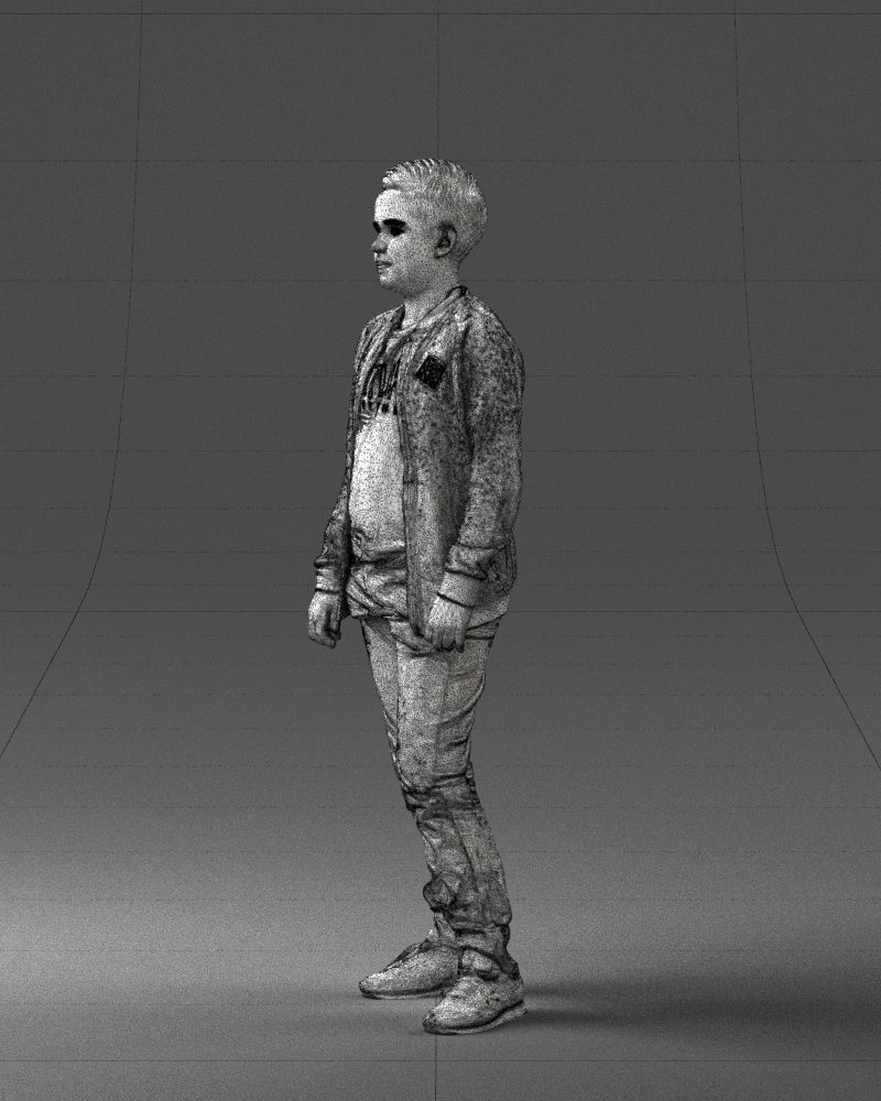 Boy in jeans and sweater 0471 3D model_8