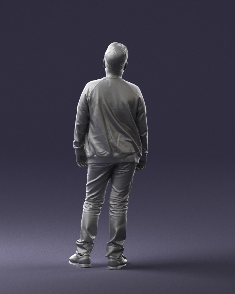 Boy in jeans and sweater 0471 3D model_19
