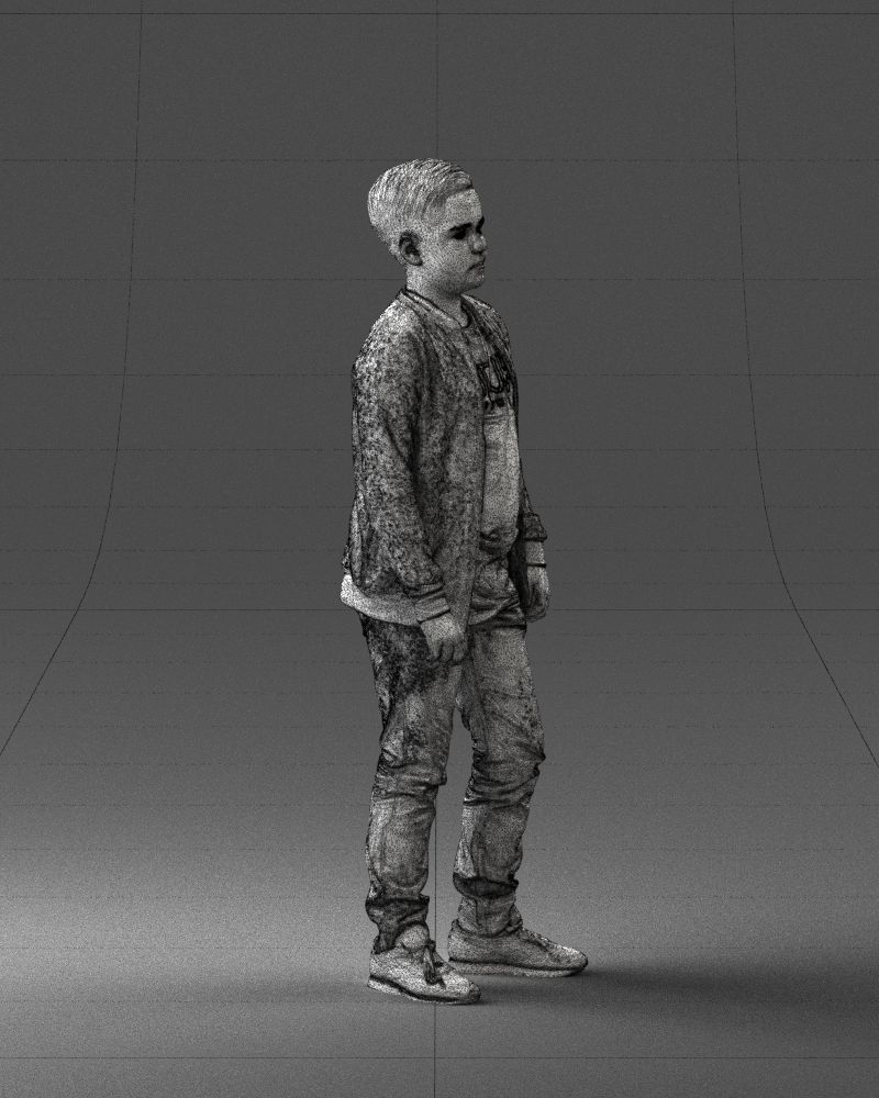 Boy in jeans and sweater 0471 3D model_32