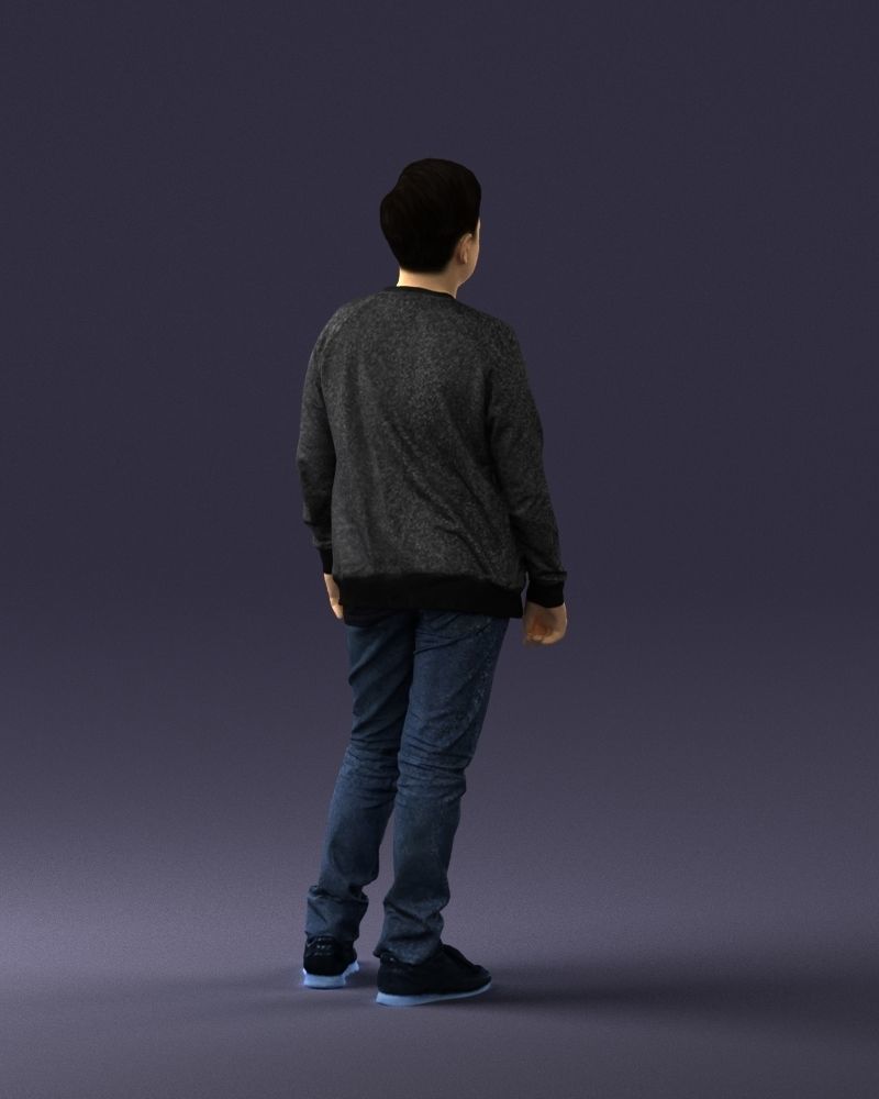 Boy in jeans and sweater 0471 3D model_21