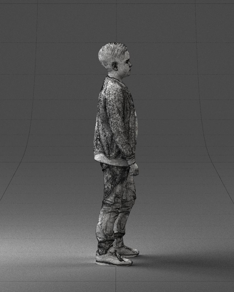 Boy in jeans and sweater 0471 3D model_29