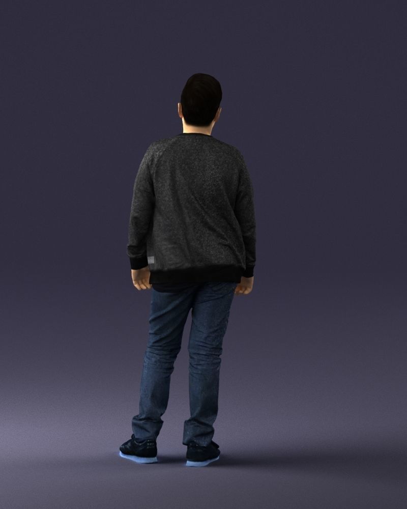 Boy in jeans and sweater 0471 3D model_18