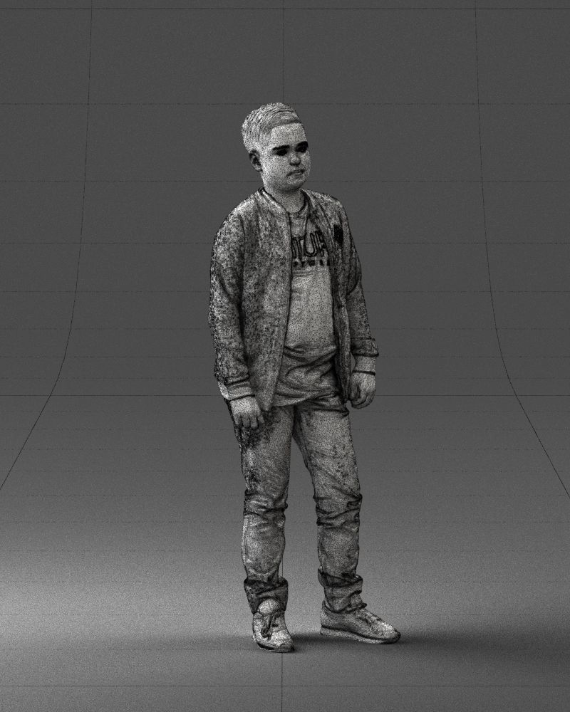 Boy in jeans and sweater 0471 3D model_35