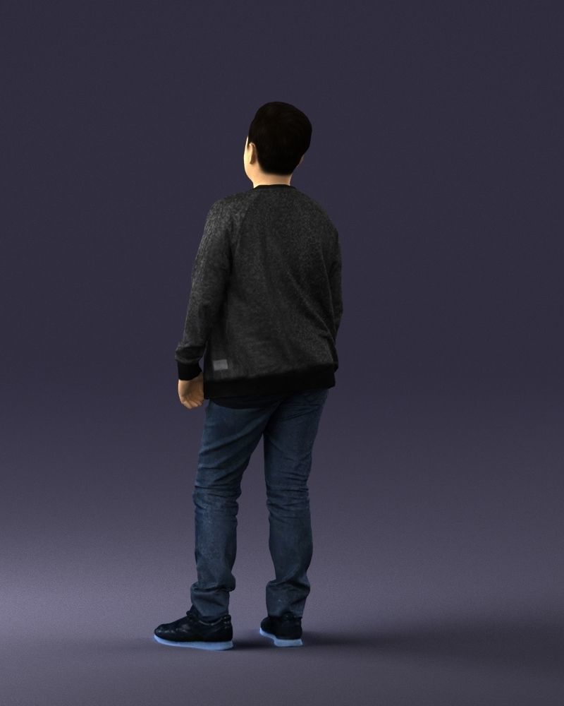 Boy in jeans and sweater 0471 3D model_15