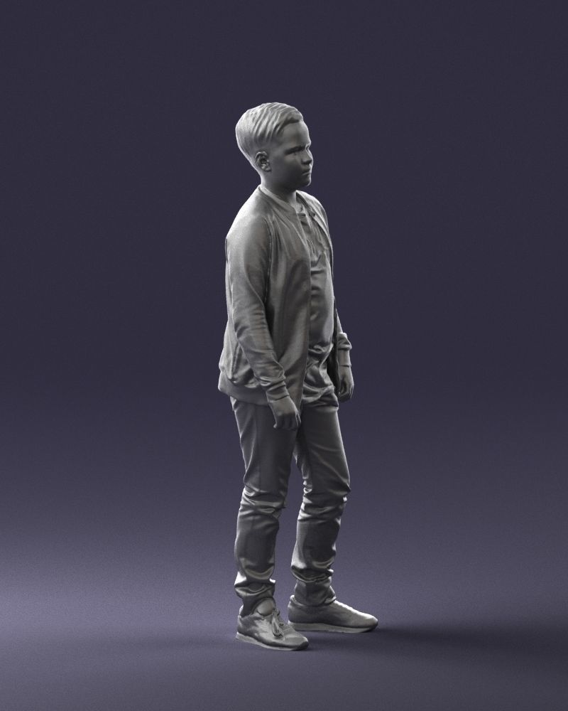 Boy in jeans and sweater 0471 3D model_31