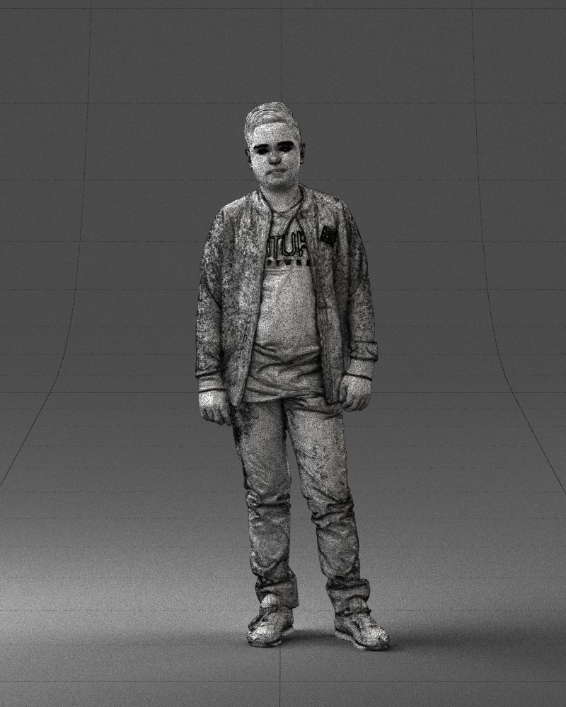 Boy in jeans and sweater 0471 3D model_2