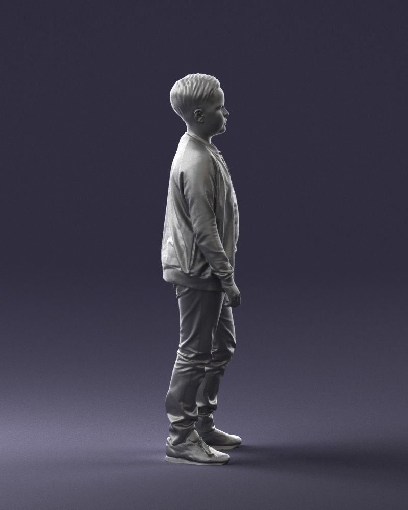 Boy in jeans and sweater 0471 3D model_28