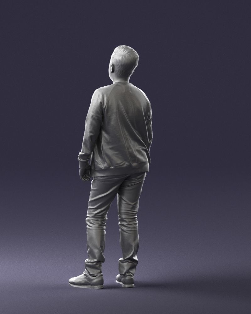 Boy in jeans and sweater 0471 3D model_16