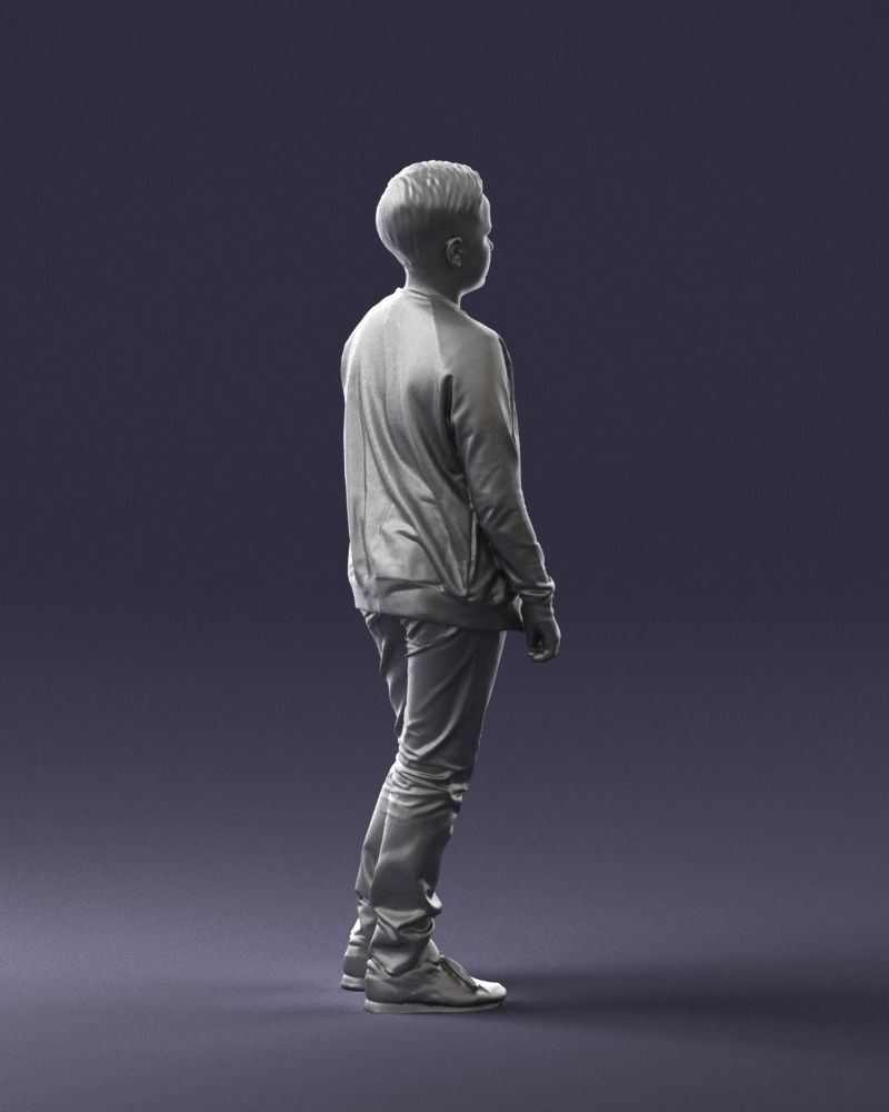 Boy in jeans and sweater 0471 3D model_25