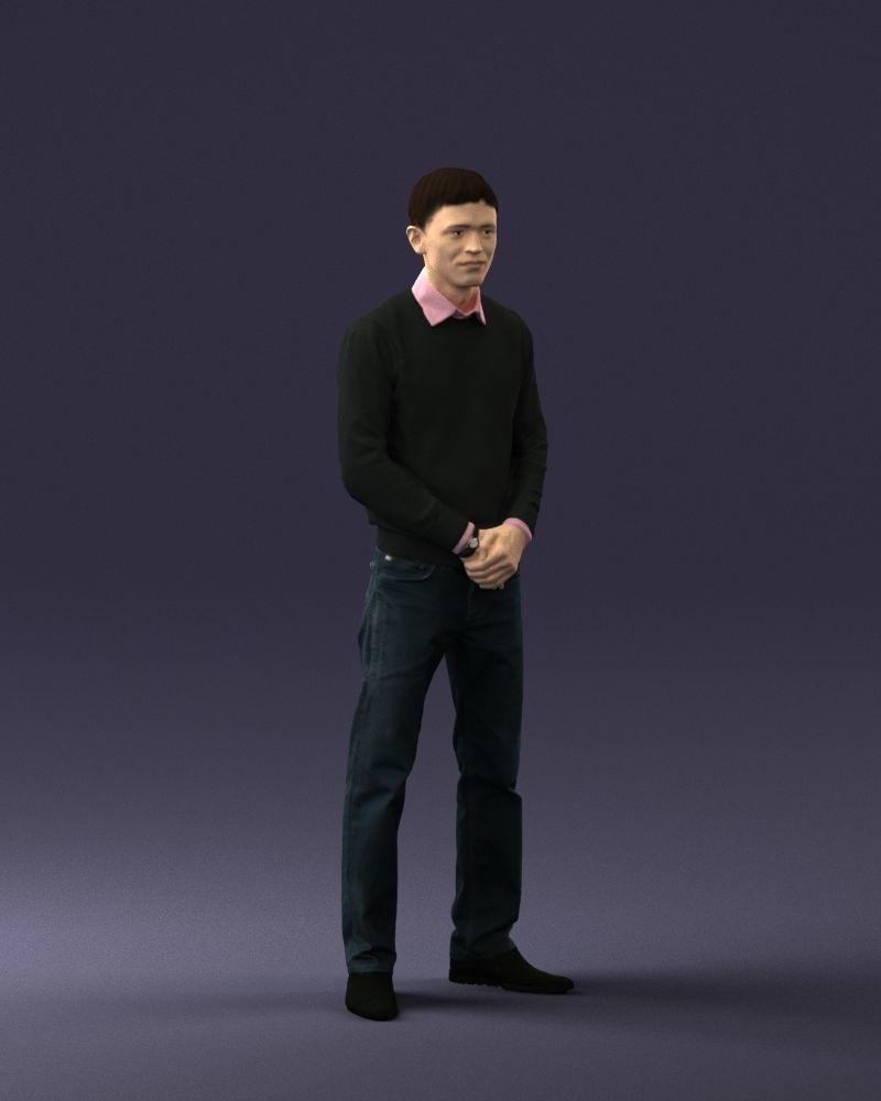 Boy in pink shirt 0504 3D model_33