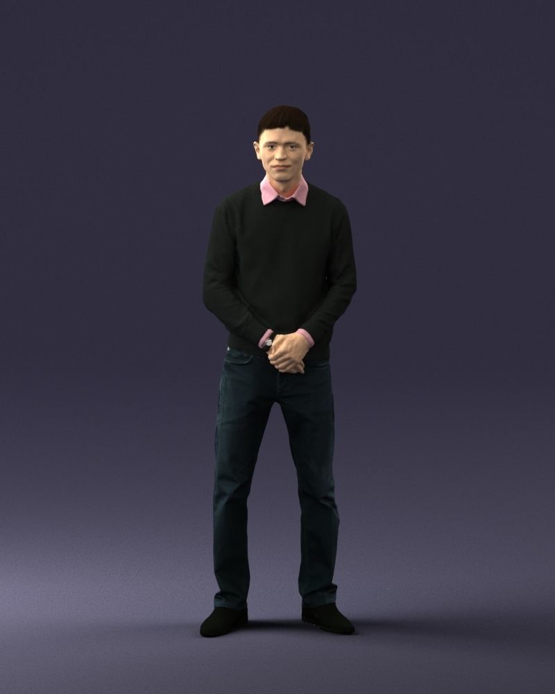 Boy in pink shirt 0504 3D model_36