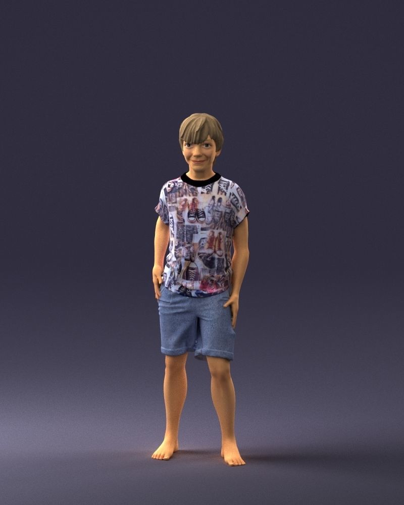 Boy in pose 0243 3D print ready 3D print model_33