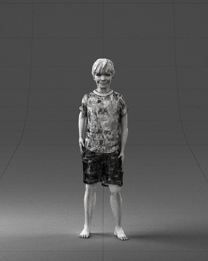 Boy in pose 0243 3D print ready 3D print model_38