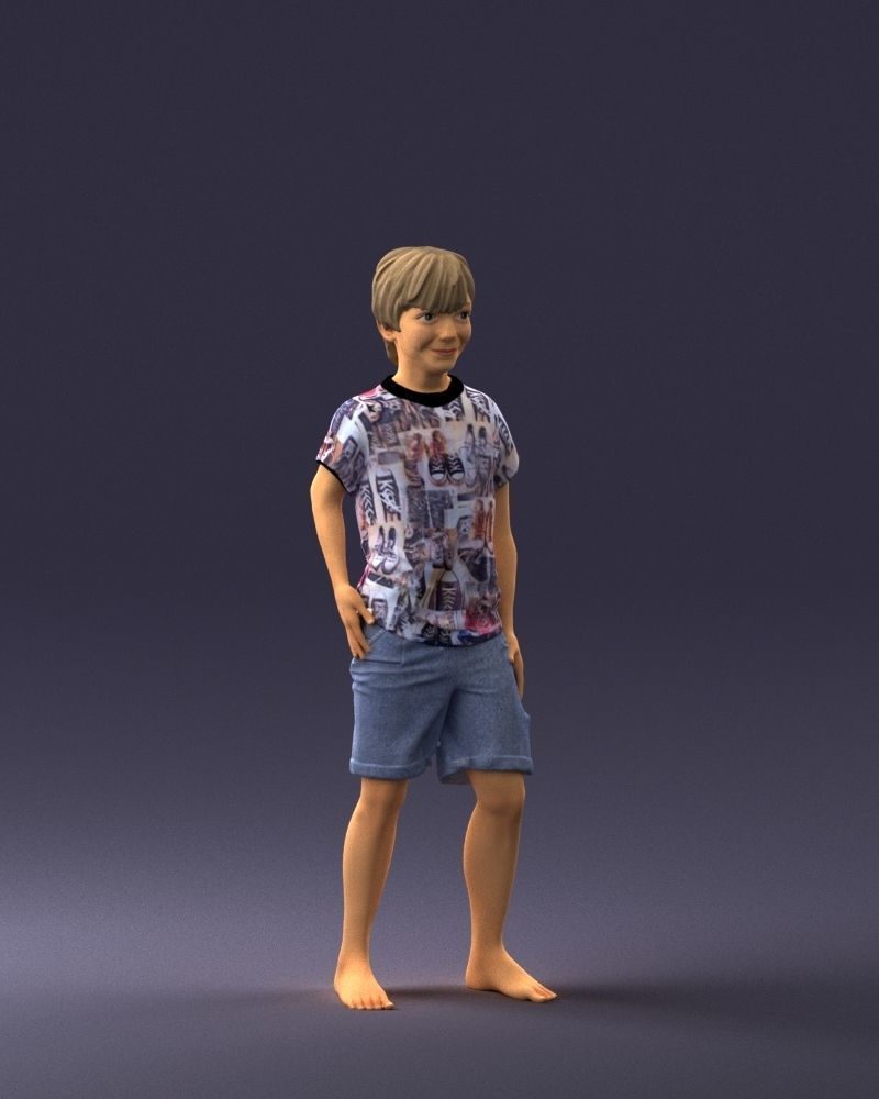 Boy in pose 0243 3D print ready 3D print model_6