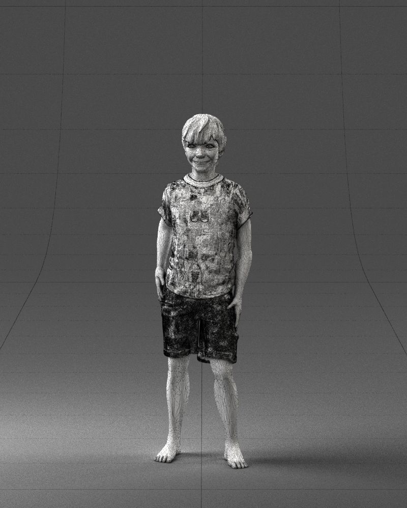 Boy in pose 0243 3D print ready 3D print model_35