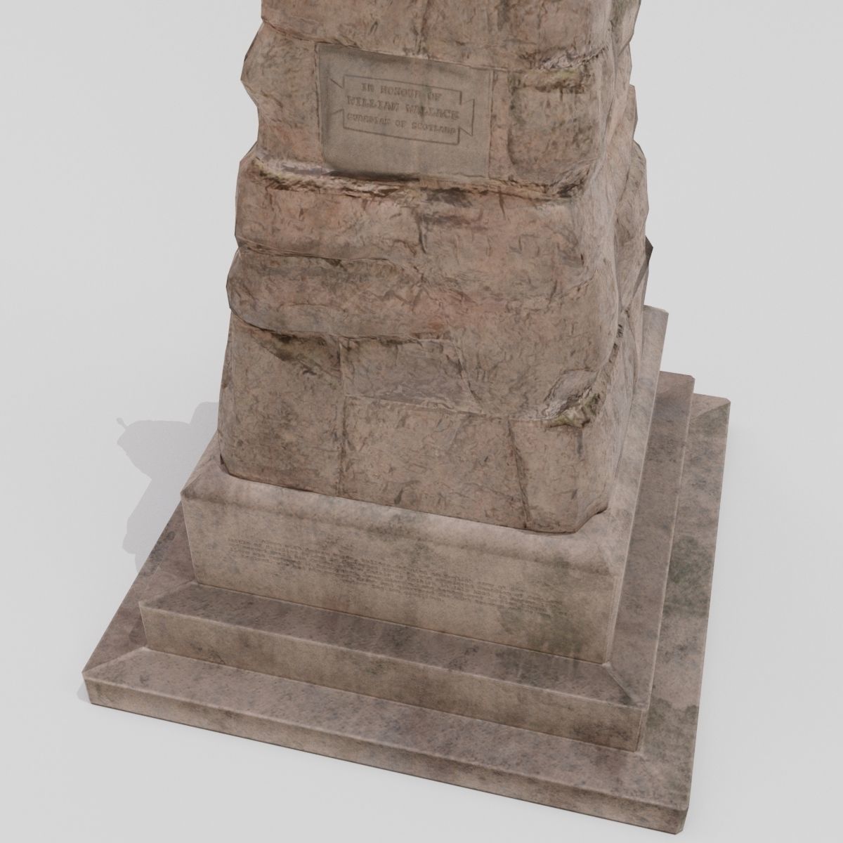 William Wallace Statue Low-poly 3D model_2