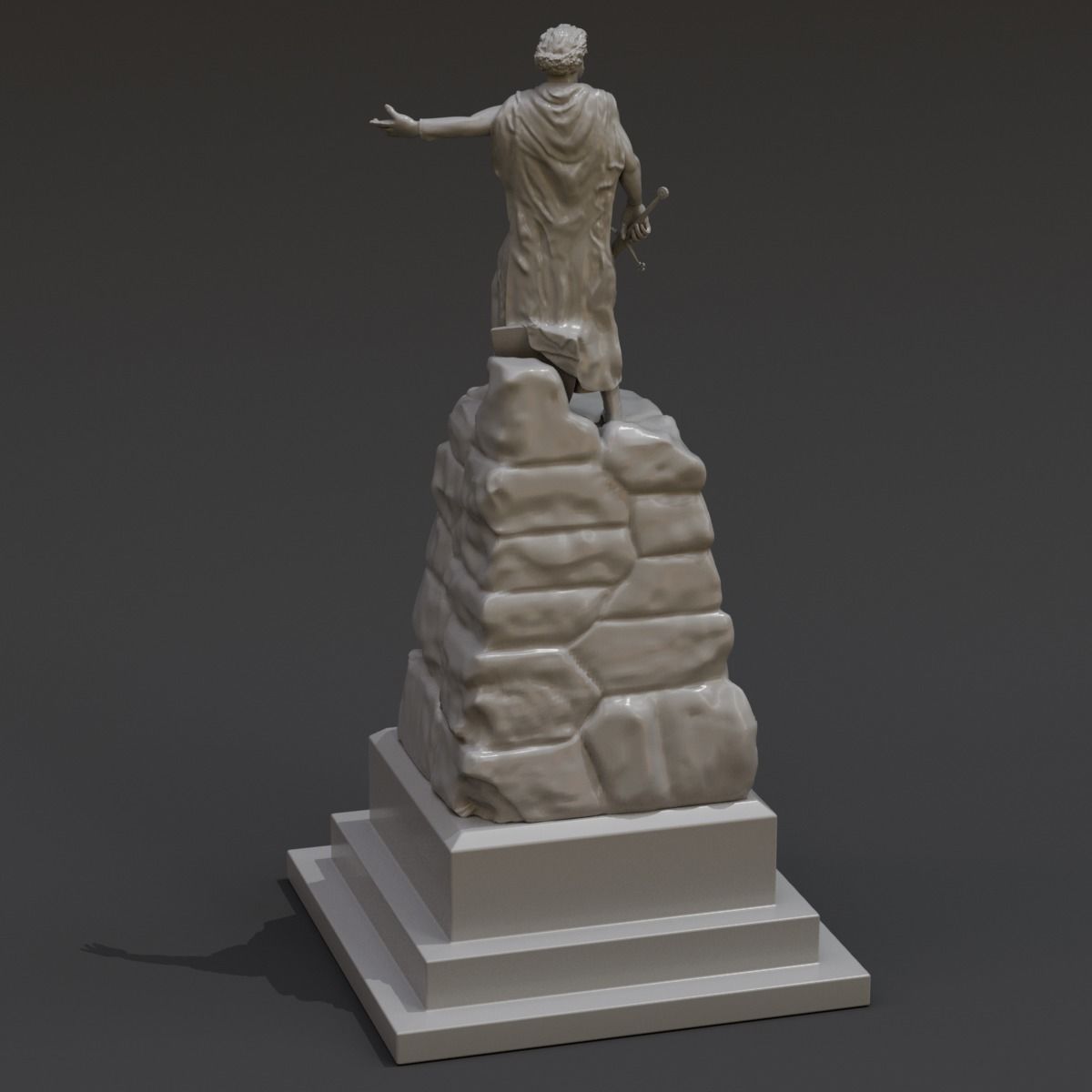 William Wallace Statue Low-poly 3D model_7