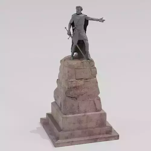 William Wallace Statue Low-poly 3D model William Wallace Statue Low-poly 3D model