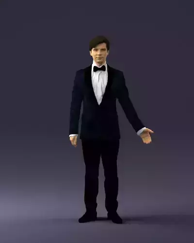 Boy in suit with bow tie 0462