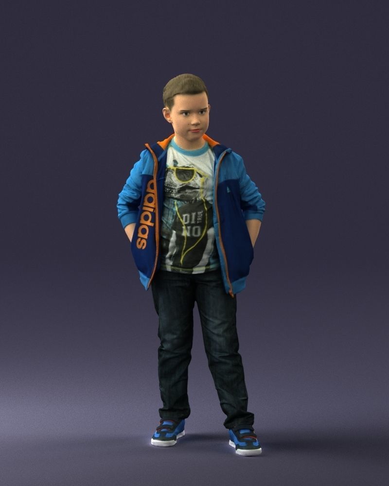 Boy in the blue jacket 0265 3D model_36