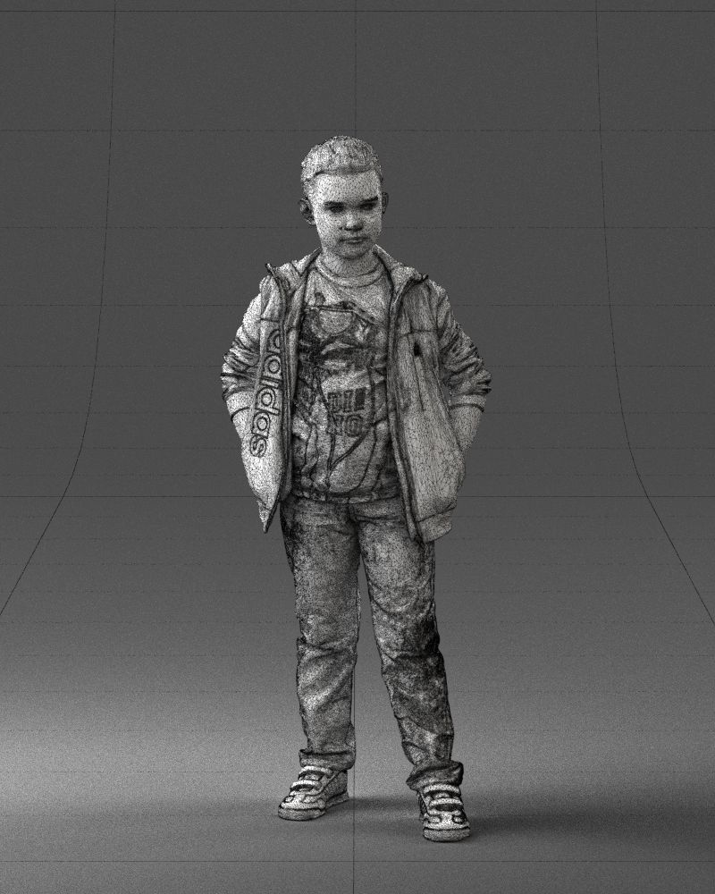 Boy in the blue jacket 0265 3D model_35