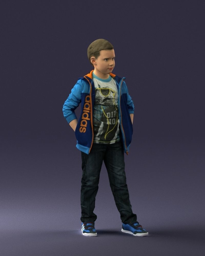 Boy in the blue jacket 0265 3D model_6