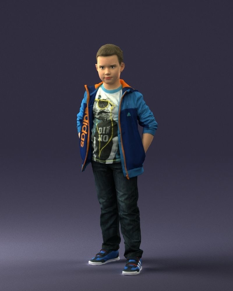 Boy in the blue jacket 0265 3D model_30