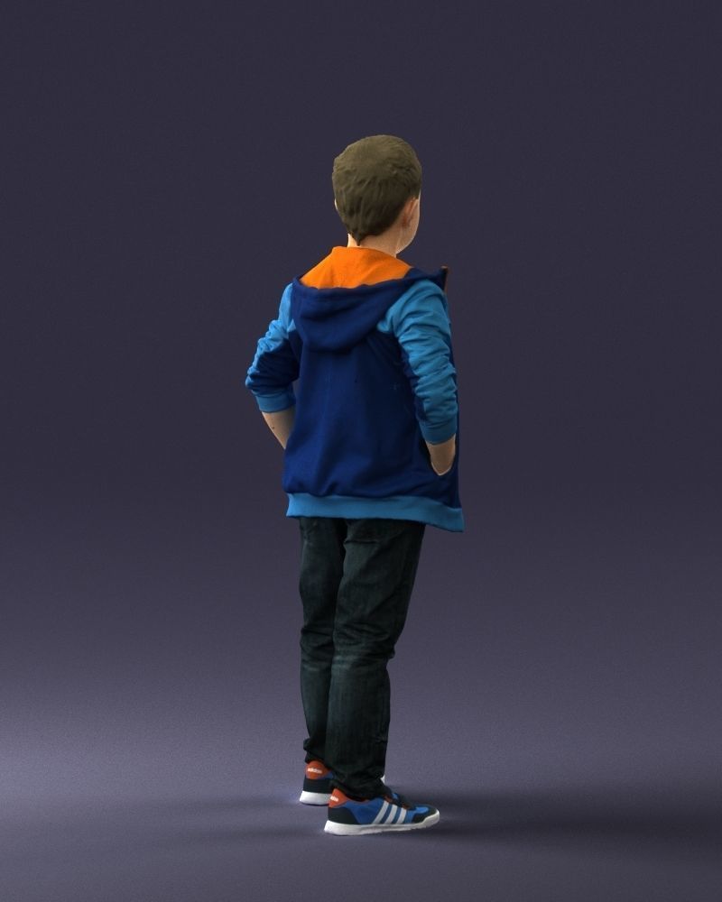 Boy in the blue jacket 0265 3D model_15