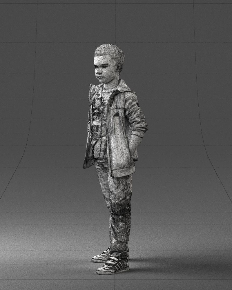 Boy in the blue jacket 0265 3D model_29