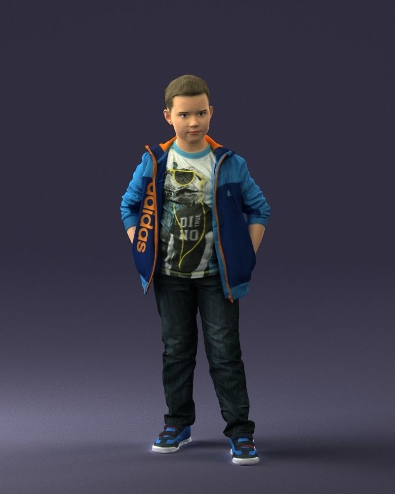Boy in the blue jacket 0265 3D model_33