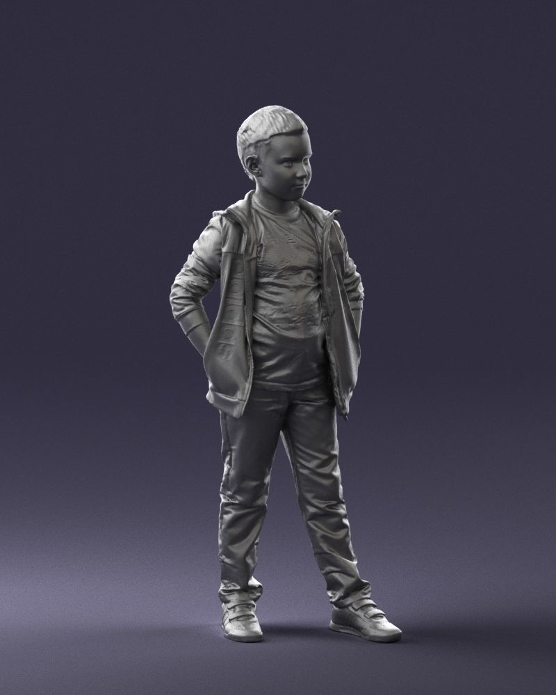 Boy in the blue jacket 0265 3D model_7