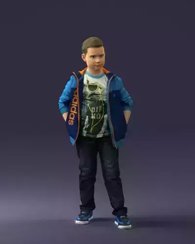 Boy in the blue jacket 0265 3D Print Ready