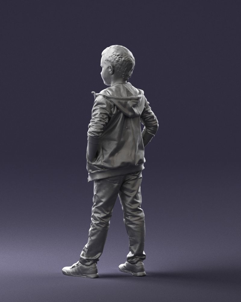 Boy in the blue jacket 0265 3D Print Ready 3D print model_22