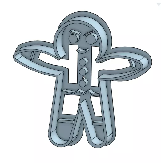 Gingerbread Man Cookie Cutter 3D print model_0