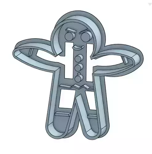 Gingerbread Man Cookie Cutter 3D print model