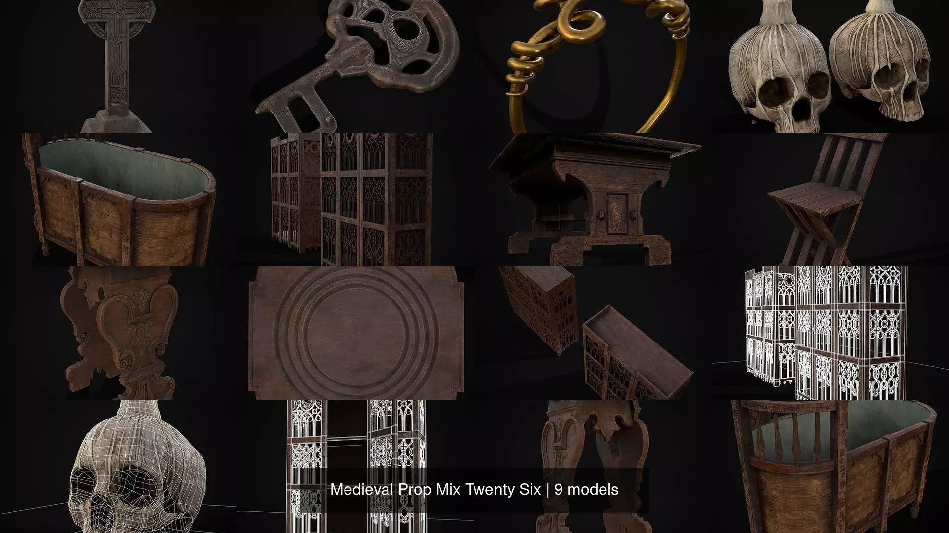 Medieval Prop Mix Twenty Six 3D Model Collection_10