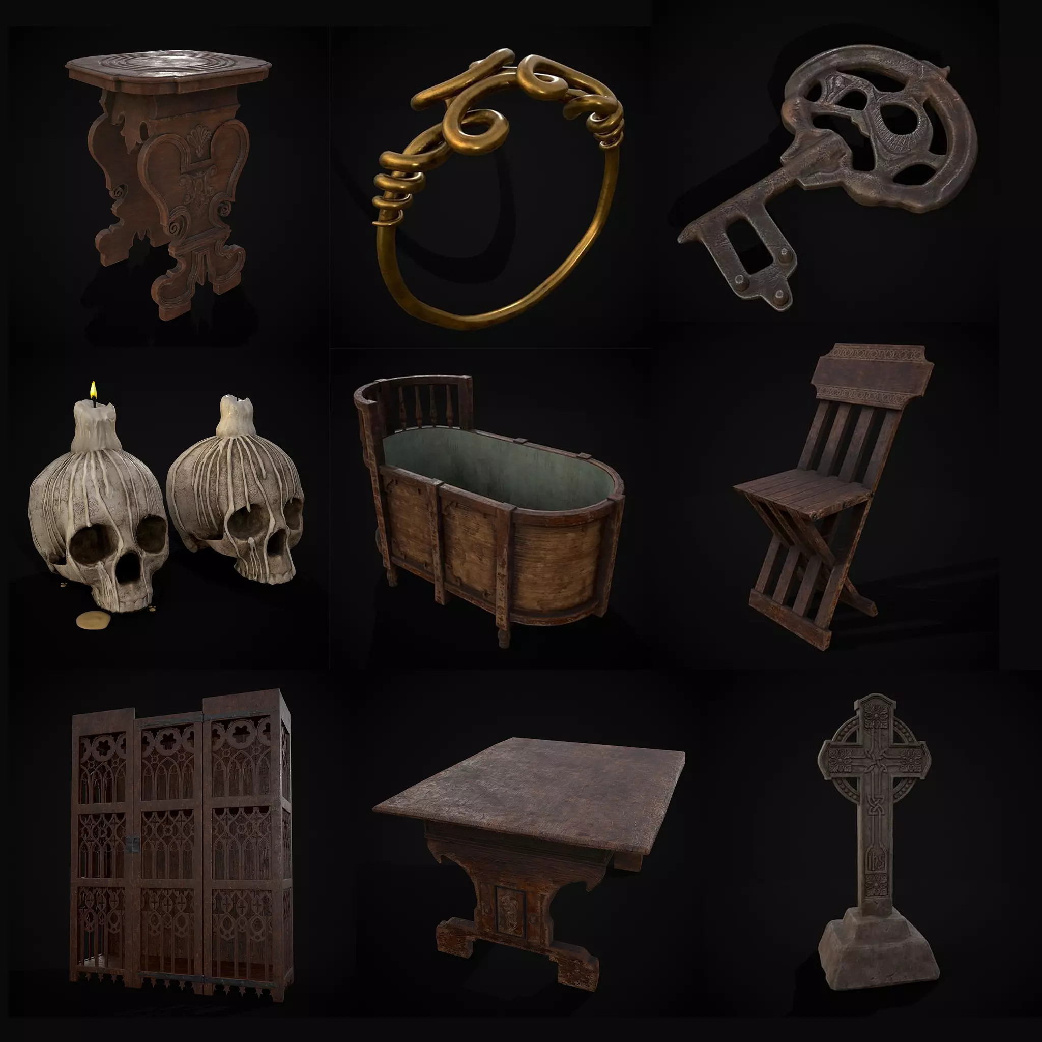 Medieval Prop Mix Twenty Six 3D Model Collection_0