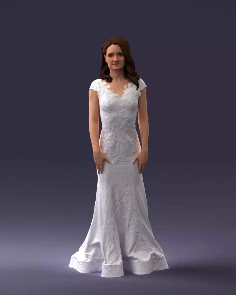 000060 Bride in Dress 0414 3dp 3D print model