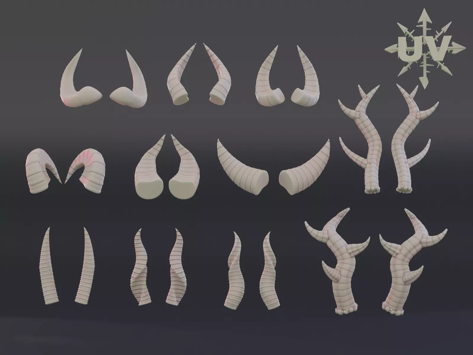 horns and antlers 3D print model_0