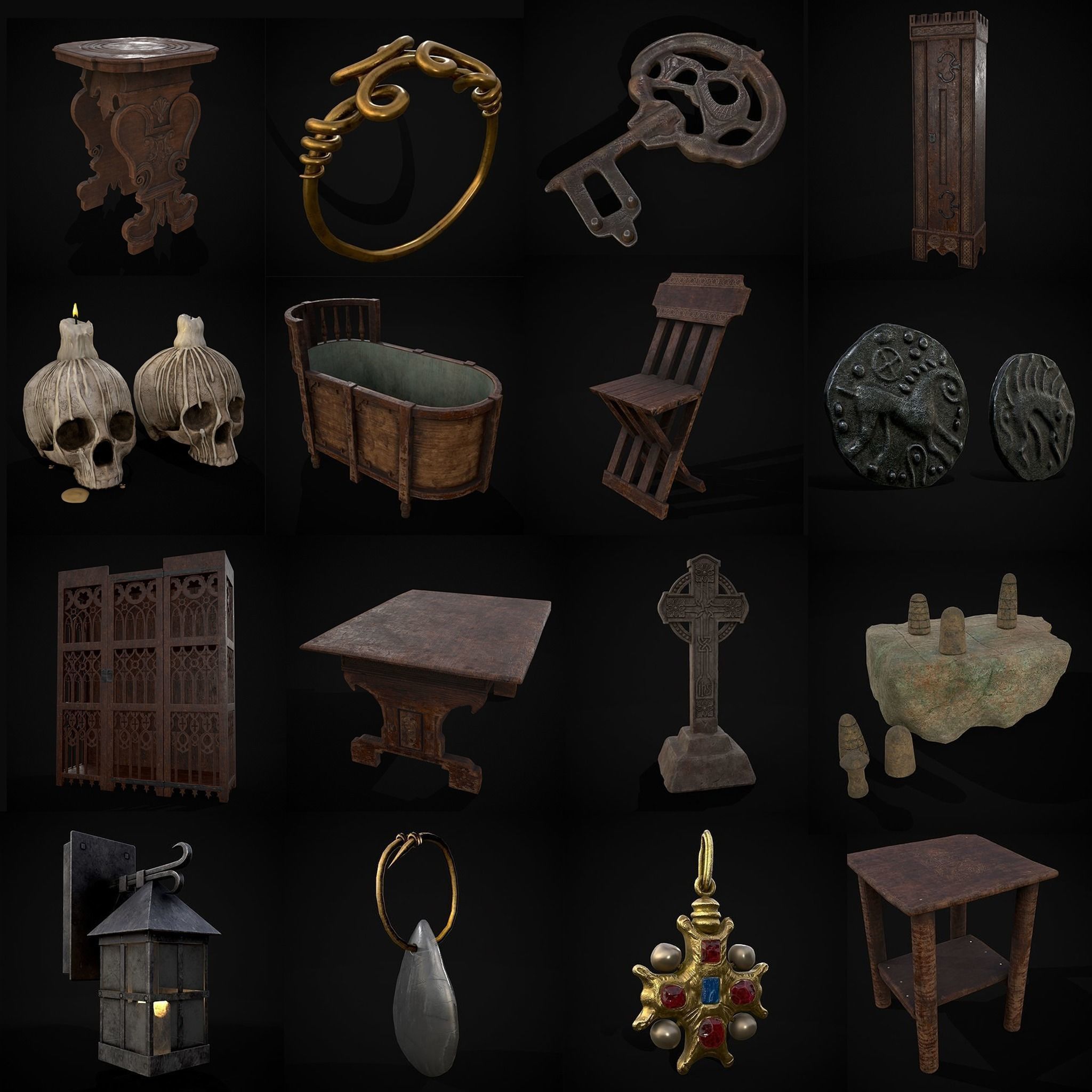 Medieval Prop Mix Twenty Seven 3D Model Collection_19