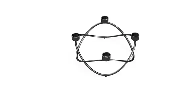 Advent candle stand 3D printable 3D print model