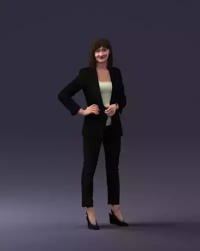Business woman in suit 0658 3D Print Ready