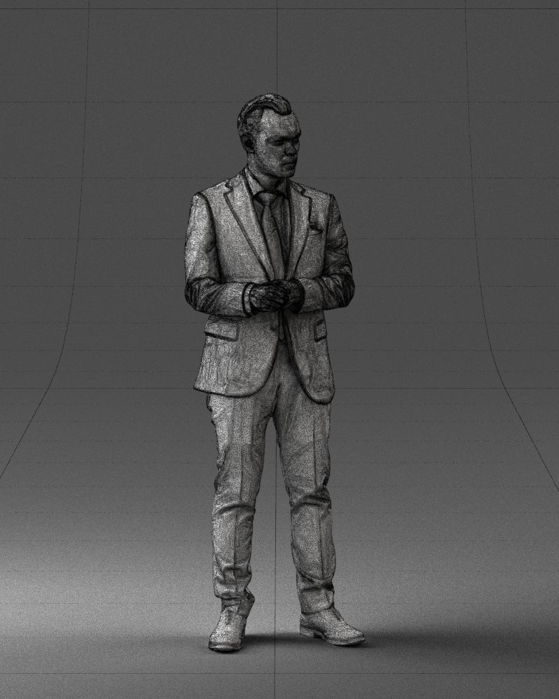 000133 Businessman in Blue Suit 0607 3D model_11