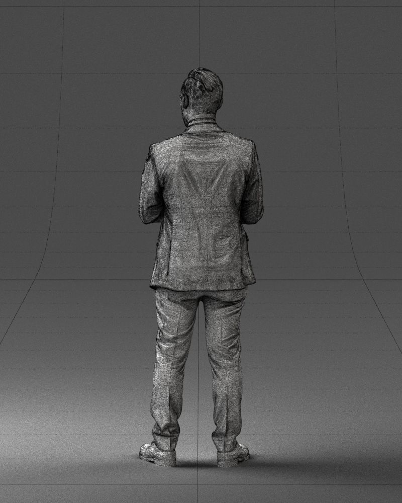 000133 Businessman in Blue Suit 0607 3D model_23