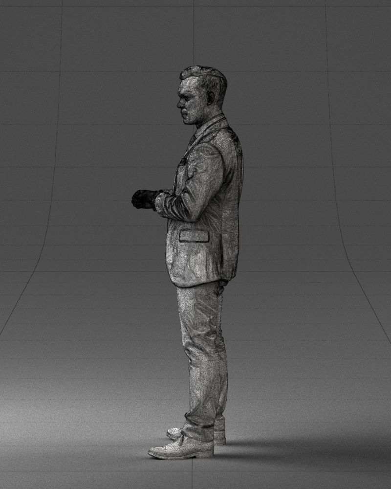 000133 Businessman in Blue Suit 0607 3D model_29