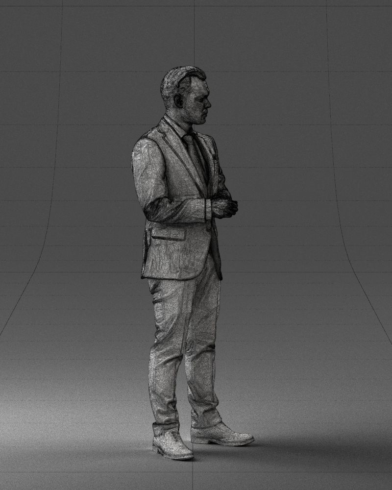 000133 Businessman in Blue Suit 0607 3D model_14