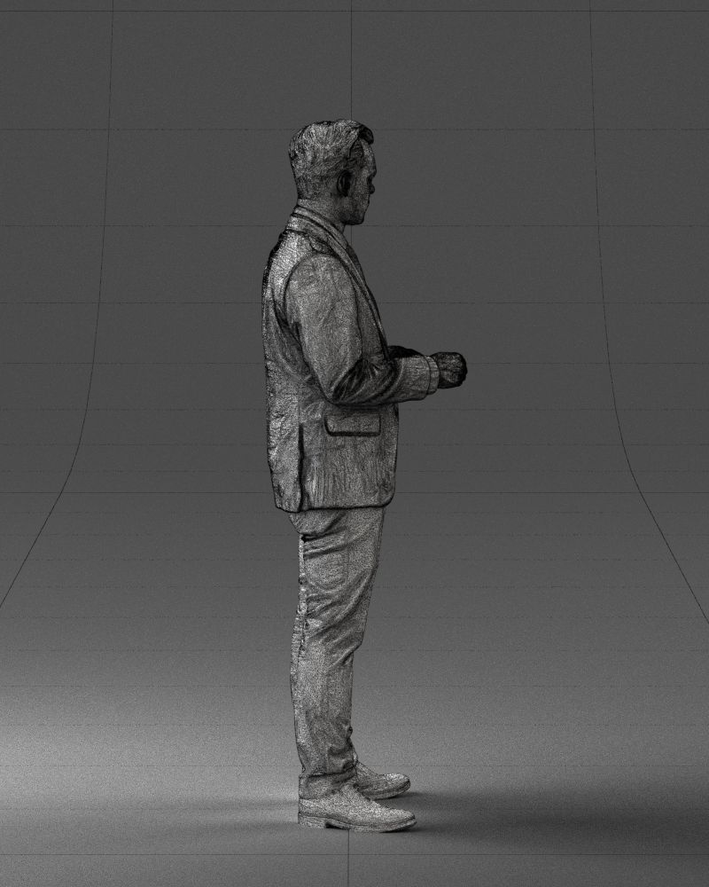 000133 Businessman in Blue Suit 0607 3D model_17